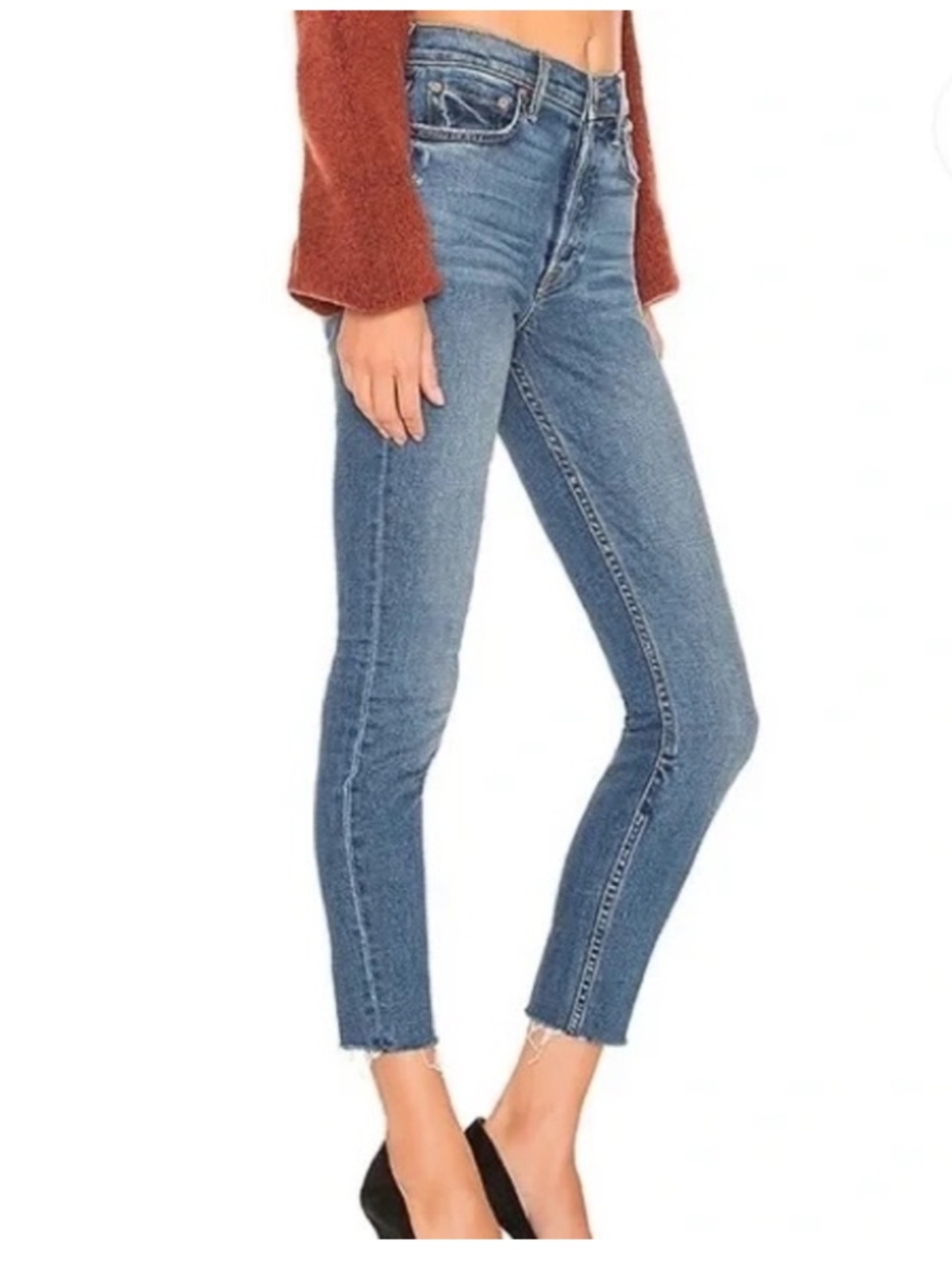 GRLFRND revolve straight leg denim karolina 100% cotton jeans, size 24